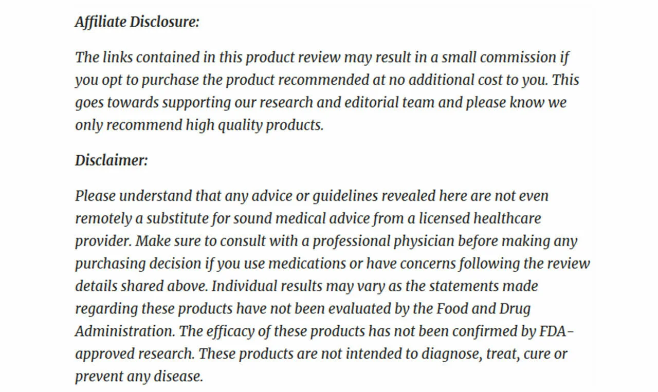 global disclaimers