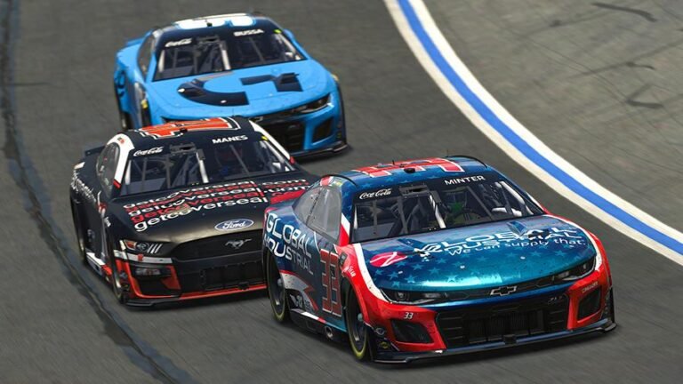 Tucker Minter drives to third eNASCAR win in four races
