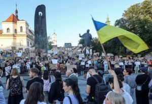 Ukraine sees first major anti-government protests since start of war, as Zelensky moves to weaken anti-corruption agencies