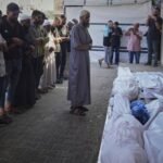 Israeli strike kills 10 children queuing outside medical centre in Gaza