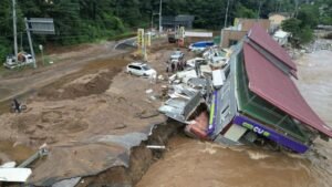 At least 14 dead in South Korea after heavy rains trigger landslide, floods