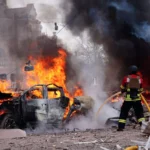 Fires and destruction as missile attacks rattle Ukraine’s capital