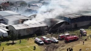 Small private jet crash kills at least 7 in Mexico emergency landing attempt