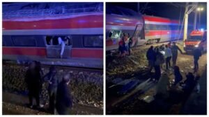 High-speed trains collide after one derails in southern Spain, killing at least 20
